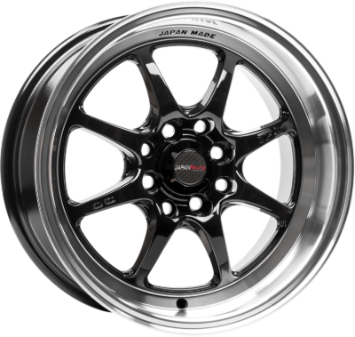 Japan Racing TF2 Black 7,50x15 4x100,00 / 4x114,30 ET30,00