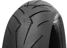 Gros plan de la bande de roulement Pirelli Diablo Rosso III 180/55ZR17 (73 W) Rear TL M/C