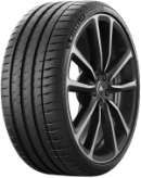 Gros plan de la bande de roulement Michelin Pilot Sport 4 S 255/30 R20 92 Y RUN ON FLAT ZP, XL, ZR