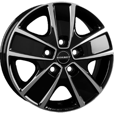 Borbet CWG black polished 6,00x16 5x118,00 ET68,00
