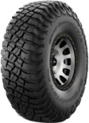 Gros plan de la bande de roulement BFGoodrich Mud Terrain T/A KM3 35x12.50 R15 113 Q LT