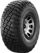 Gros plan de la bande de roulement BFGoodrich Mud Terrain T/A KM3 33x12.50 R15 108 Q LT