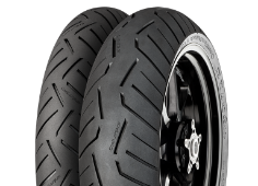 Gros plan de la bande de roulement Continental ContiRoadAttack 3 CR 100/90 R18 56 V Front TL M/C