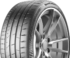 Gros plan de la bande de roulement Continental SportContact 7