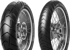 Gros plan de la bande de roulement Metzeler Tourance Next 2 90/90V21 (54 V) Front TL M/C