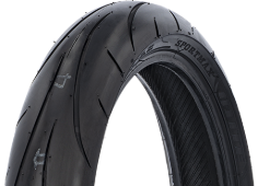 Gros plan de la bande de roulement Dunlop Sportmax Q-Lite 70/90-17 38 S Front/Rear TL