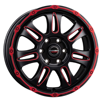 Borbet CW8 red rim window polished matt 8,00x18 6x120,00 ET45,00