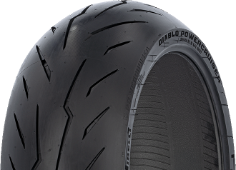 Gros plan de la bande de roulement Pirelli Diablo PowerCruiser 160/70 R17 73 V Front TL M/C