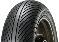Gros plan de la bande de roulement Pirelli Diablo Rain 100/70 R17 Front TL NHS SCR1