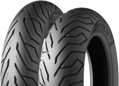 Gros plan de la bande de roulement Michelin CITY GRIP 90/90-12 54 P Front/Rear TL