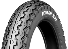 Gros plan de la bande de roulement Dunlop TT100 GP 110/80 R18 58 V Front TL