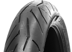 Gros plan de la bande de roulement Pirelli Diablo Rosso II 120/70ZR17 (58 W) Front TL M/C D